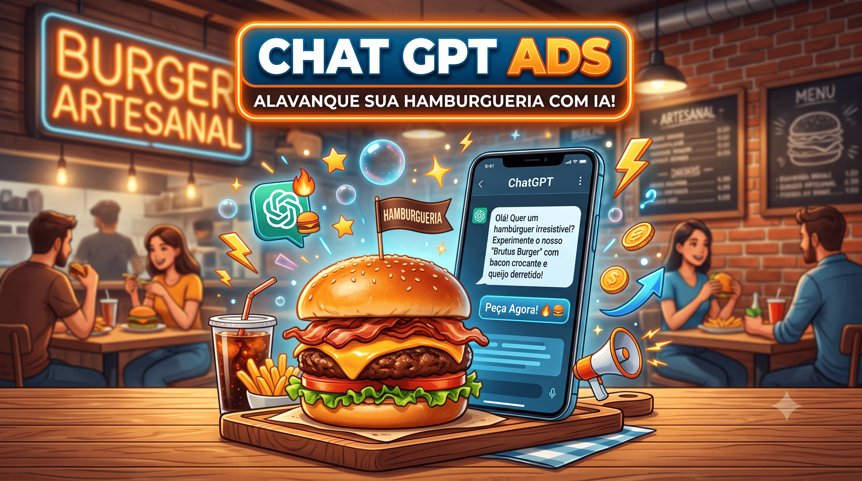 Como anunciar minha Hamburgueria no ChatGPT Ads? Guia passo a passo 2026